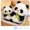 Cute Panda Plush Toy Stuffed Animal Doll Bamboo Shoot Flower Bear Gift For Girls And Kids