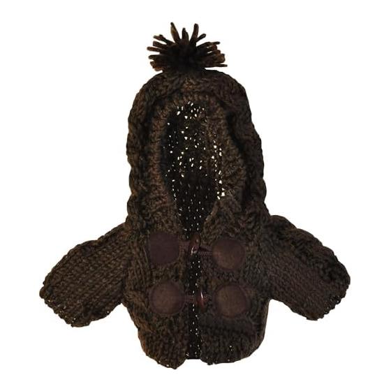 L5860415M Knit hoodie brown M #3