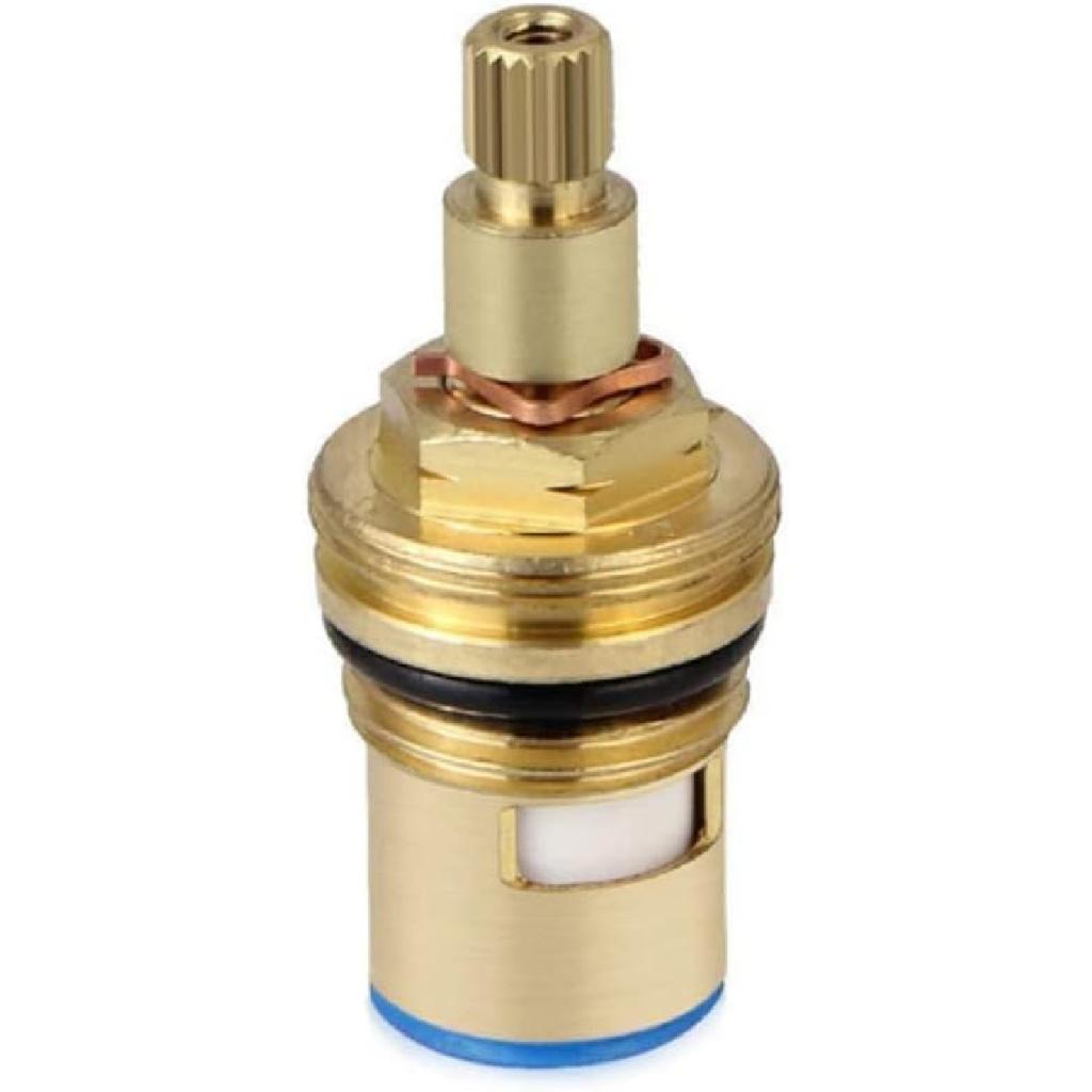 Faucet Ceramic Cartridge Valve, G1/2" Brass Tap Ceramic Disc Cartridges Replacement for Hot Cold Water (Type F2- H49mm)