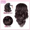 WTB Synthetic Ponytail Female Comb Pear Roll Short Ponytail Simulation Hair Natural Fluffy Big Wave Ponytail Suitable For Women