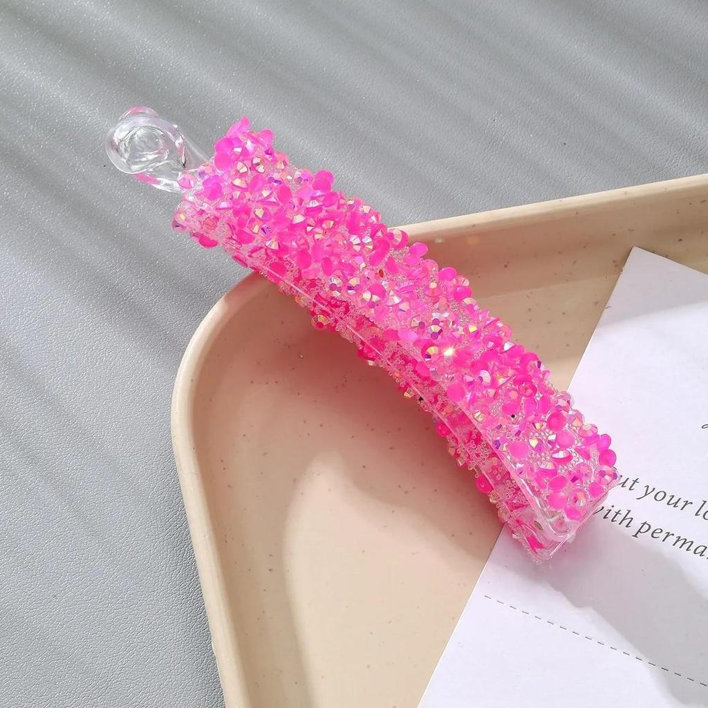 New Color Pan Hair Banana Clip Light Luxury Stone High-end Fashion Ponytail Clip Hair Accessories Hairpin