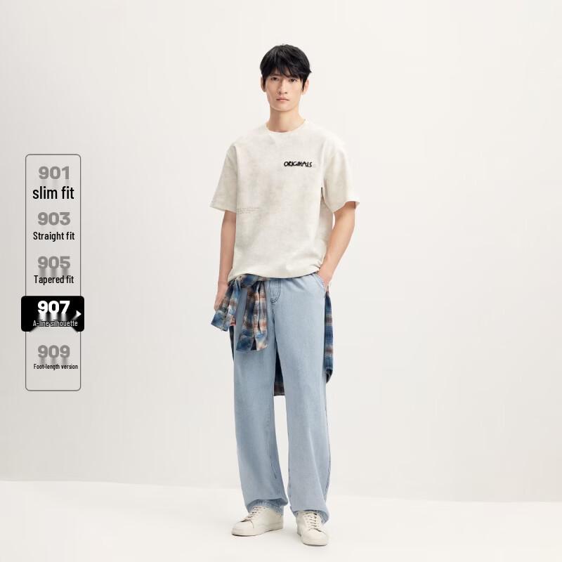 Jack&Jones Men's Loose Straight Washed Jeans