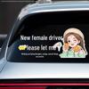New Female Driver Reflective Warning Sticker – Please Let Me Pass, All the Best