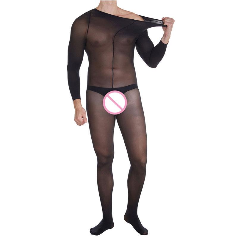 Sexy Women 10D Thin Open Crotch Bodysuit Bandage Sexy Tight Body Stockings Elastic Bodyhouse Sheer See Through Maid Leotard