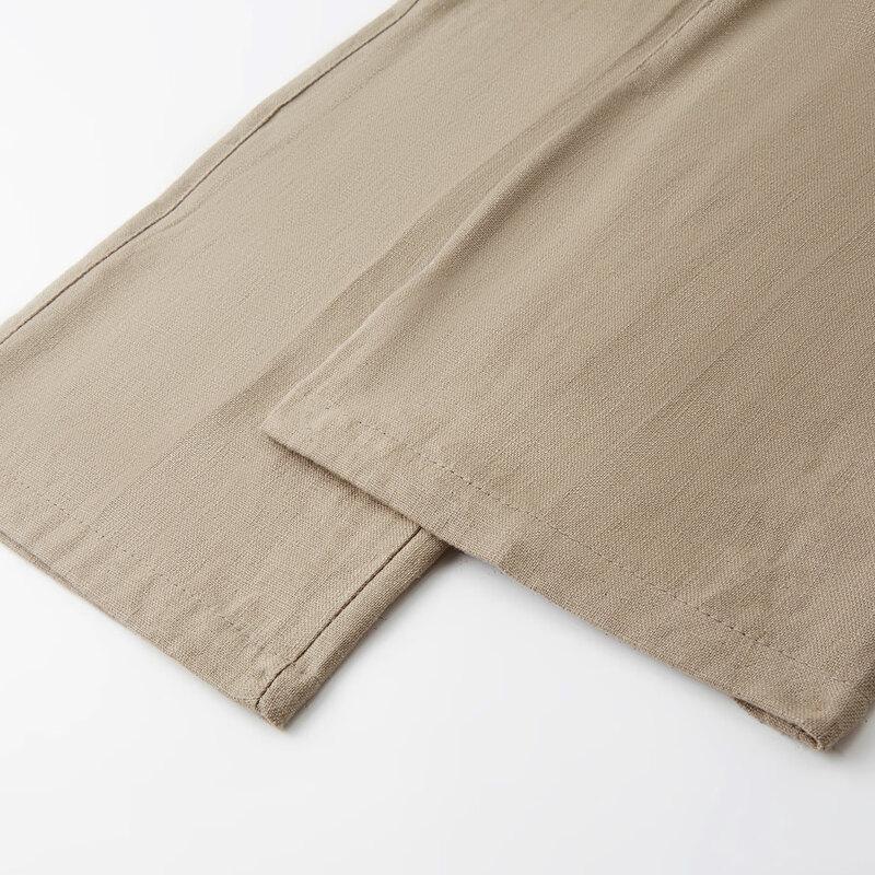 Shanshan Men's 100% Linen Straight-Leg Pants