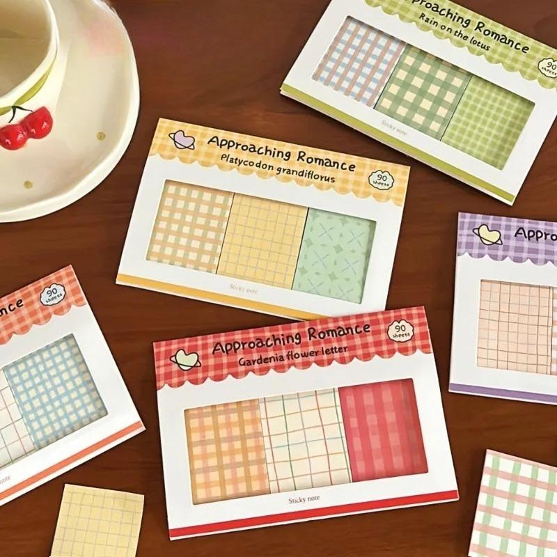 90 Sheets Per Pack Grid Combination Note Pad Handmade Account Decoration Note Paper Student Stationery Supplies Notepad
