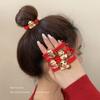 Zinc Zinc Alloy Snake Year Hair Ring Rhinestone Chinese Style Bracelet Fashion New Year Hair Rope  Festival