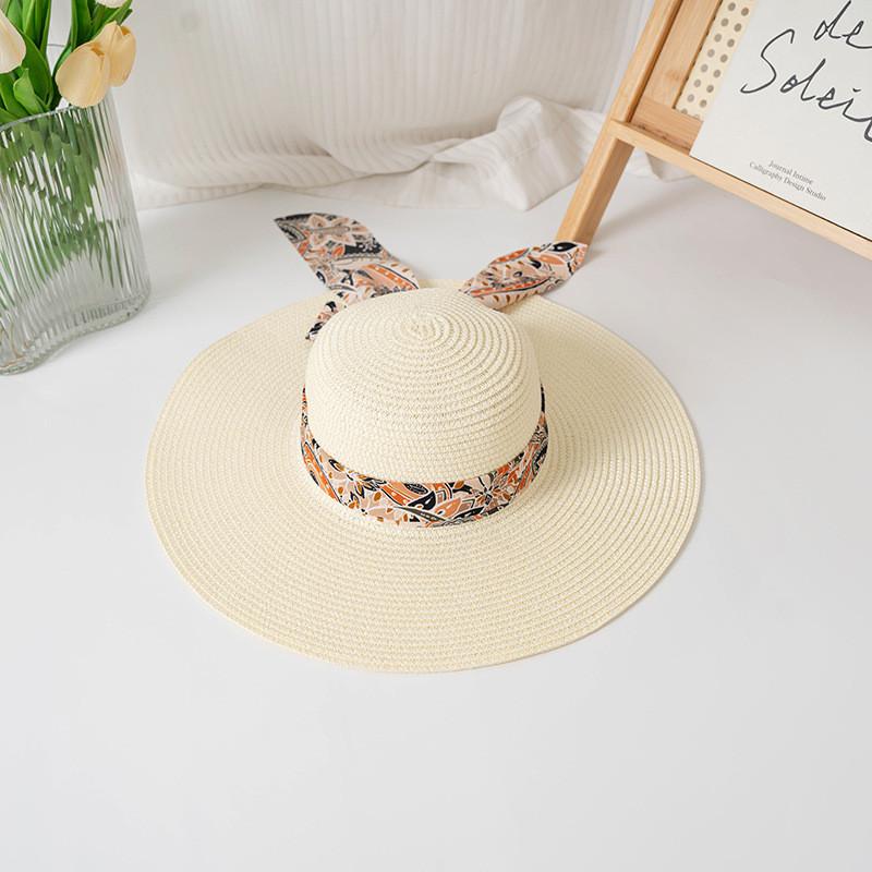 Stylish Oversized Sun Hat For Women With Breathable Paper Fabric