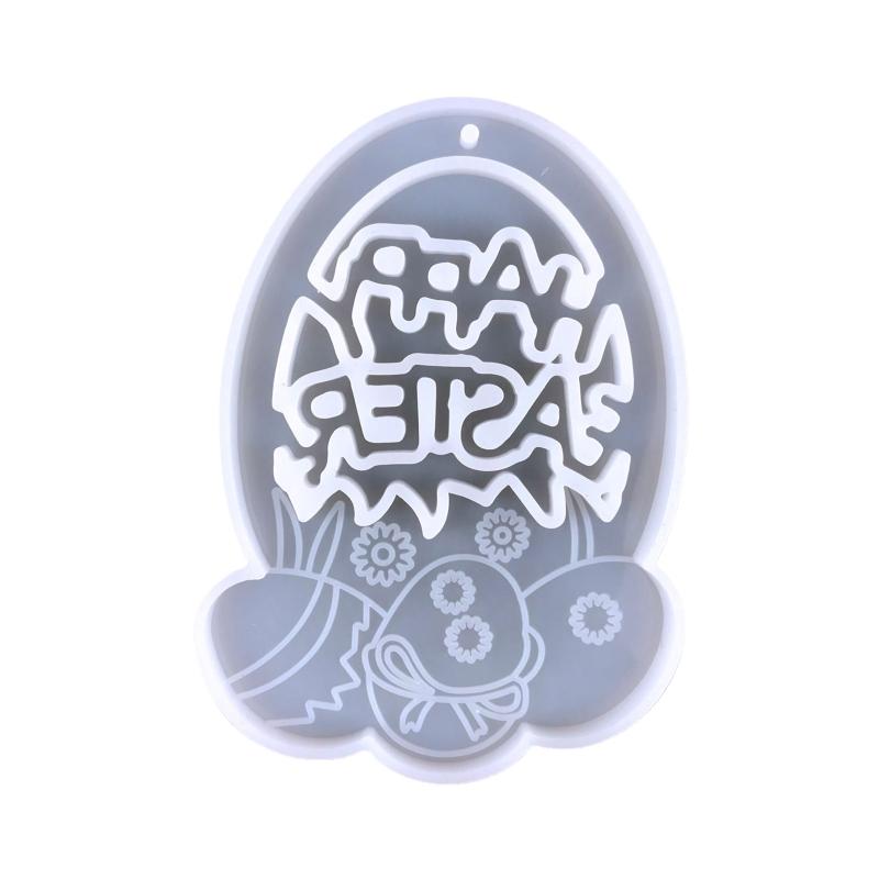 Diy Easter Egg Bunny for Key Pendant Decorative Silicone Mold Easter Day Series Charms Resin Casting Mold for Home Decor