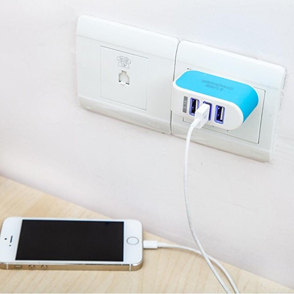 Versatile 3usb Candy Charger With Led Light For Apple Devices Travel-friendly
