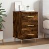 Exclusive House - Smoked Oak Bedside Table 40x40x66 Cm Engineered Wood