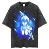 175. Washed Tee 2026 Akame Ga Kill Esdeath Washed Shirts Anime Men Print Clothes Kawaii Graphic Streetwear T Shirt Harajuku Tops Oversize