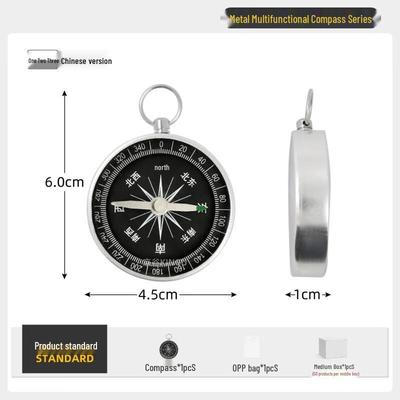 OEING Outdoor Mini Aluminum Alloy Compass Keychain