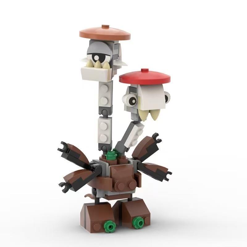 Non-Toxic Moc Set Of Double Ended Mushroom Paste Cartoon Toys Compatible With Building Block Models And Ornaments