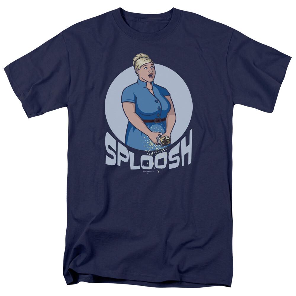

26 Archer Sploosh Shirt Mens Licensed Cartoon Merchandise Pam Poovey Navy Unisex T-Shirt XXXXL