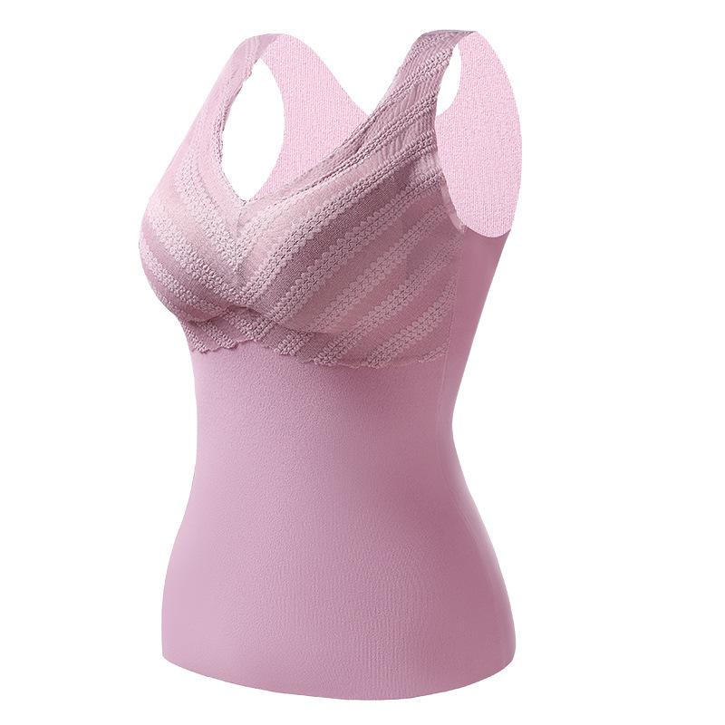 Winter New Double-sided Polished Pro-oxygen Velvet Thermal Vest for Women with Chest Pad Large Size Seamless Women's Thermal Underwear