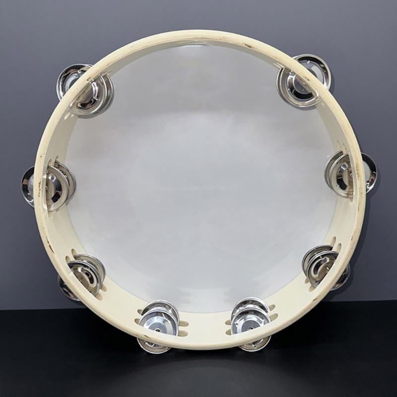 Natural Wood Musical Instruments Ergonomic Tambourines Perfect for Professional Player Students and Party Entertainment