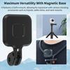 Quick Mounting Magnetic Base Aluminum Alloy Magnets Expansion Adapter with 2 Prong Adapter Fit for Insta360 GO Ultra
