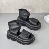 Rundzehen-Römersandalen für Damen-Oberbekleidung, 2025 Neuer Sommerstil, Dicksohlig, Hochwertig, Fischmaul, Zehenfrei, Lässige Sandalen
