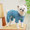 Thin Dog Cooling Jumpsuit Colorful Stripes Four Legged Dog Clothes  Beach