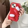 Christmas Tree Socks Cute Plush Phone Case For Iphone 15 14 13 12 11 Pro Max X XR XS Max 7 8 Plus Se 2020 2022 Xmas Furry Silicone Cases
