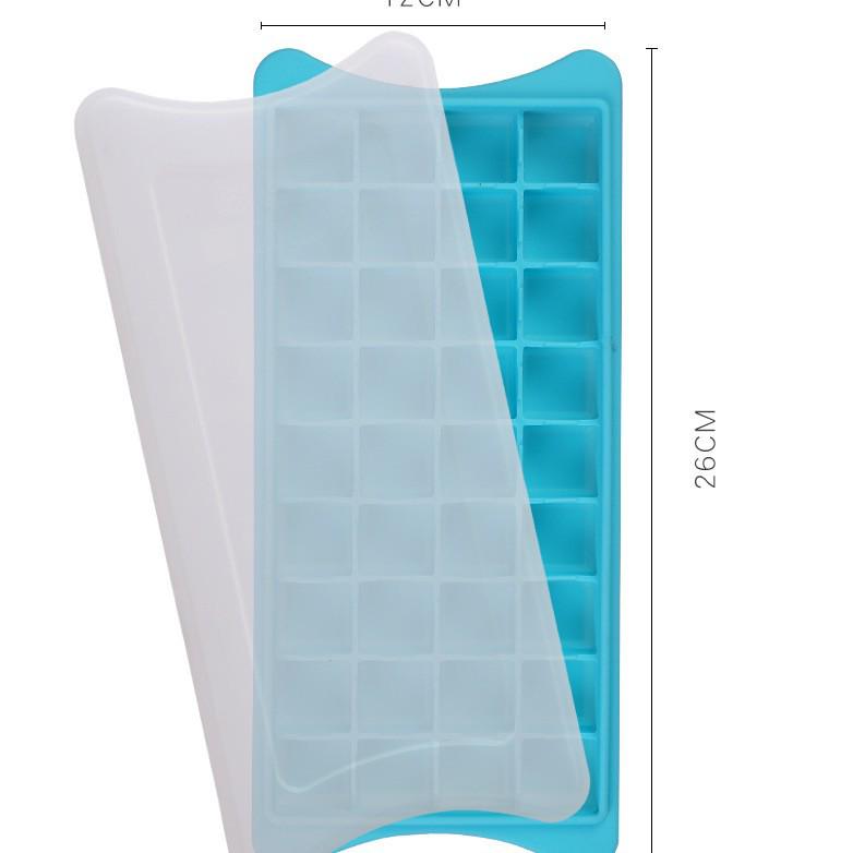 Silicone Ice Cube Tray with Lid, 36-Grid for Homemade Ice Cubes and Baby Food.
