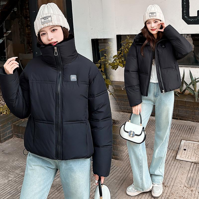 Large Fur Lapel Short Down Jacket Women's Cotton-padded Clothes Loose Thickened Jacket