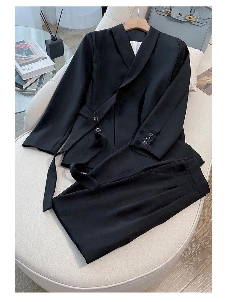 Socialite 2024 Schnür-Zweiteiler Koreanischer Anzug: Damen Lockerer Frühling/Herbst Stil