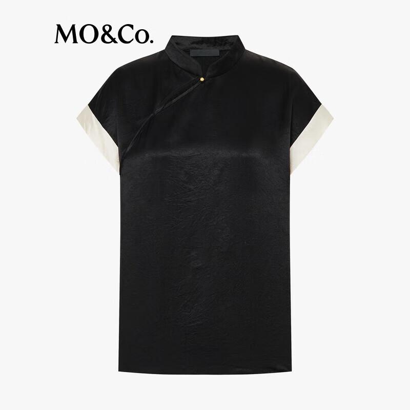 MO&Co. New Chinese Style Crinkled Acetate Top