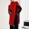 Asymmetrical High Neck Patchwork Sweater