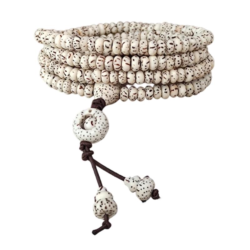 Multi Loop Natural Bodhi Cores Wooden Bead Bracelet For Women Men Zen Style Lightweight Sturdy User Friendly Jewelry