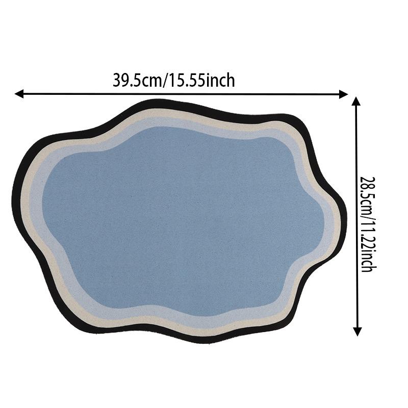 Small Fresh Cloud Style Pet Cat and Dog Diatomaceous Earth Feeding Mat/ Dirt Resistant and Splash Proof Cat and Dog Floor Mat