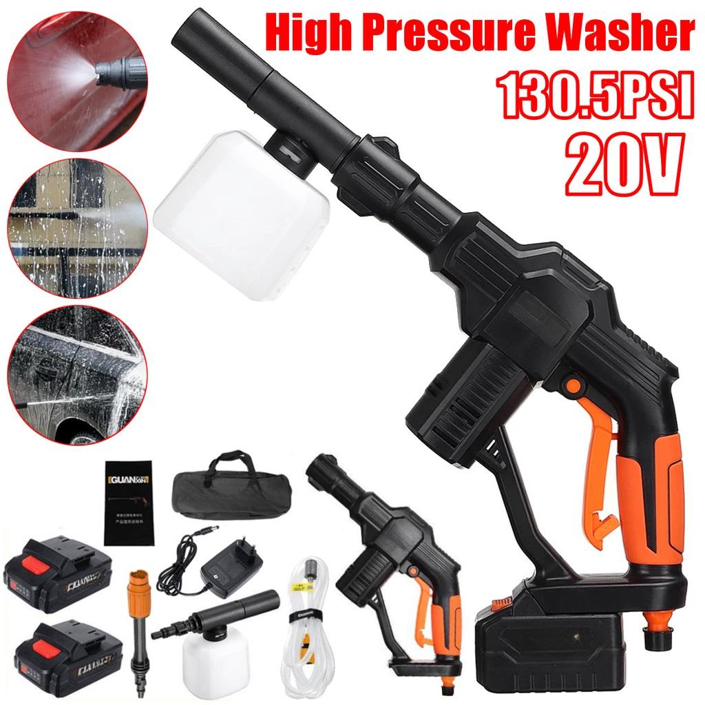 Rechargeable High Pressure Car Washer 70Bar Wireless Water Spray Guns Cleaning Guns Handheld Cleaner 20V Lithium Battery 1000W