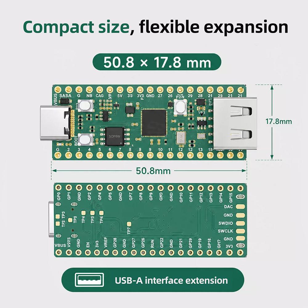 RP2350 Development Board 4MB Flash Type-C Interface Wide Voltage Input Low Power Microcontroller Board For Embedded Experiment