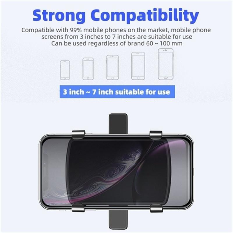 Car Phone Holder 360 Rotatable Adjustable Dashboard Sun Visor Mount for 3-7 Inch Mobile GPS Navigation