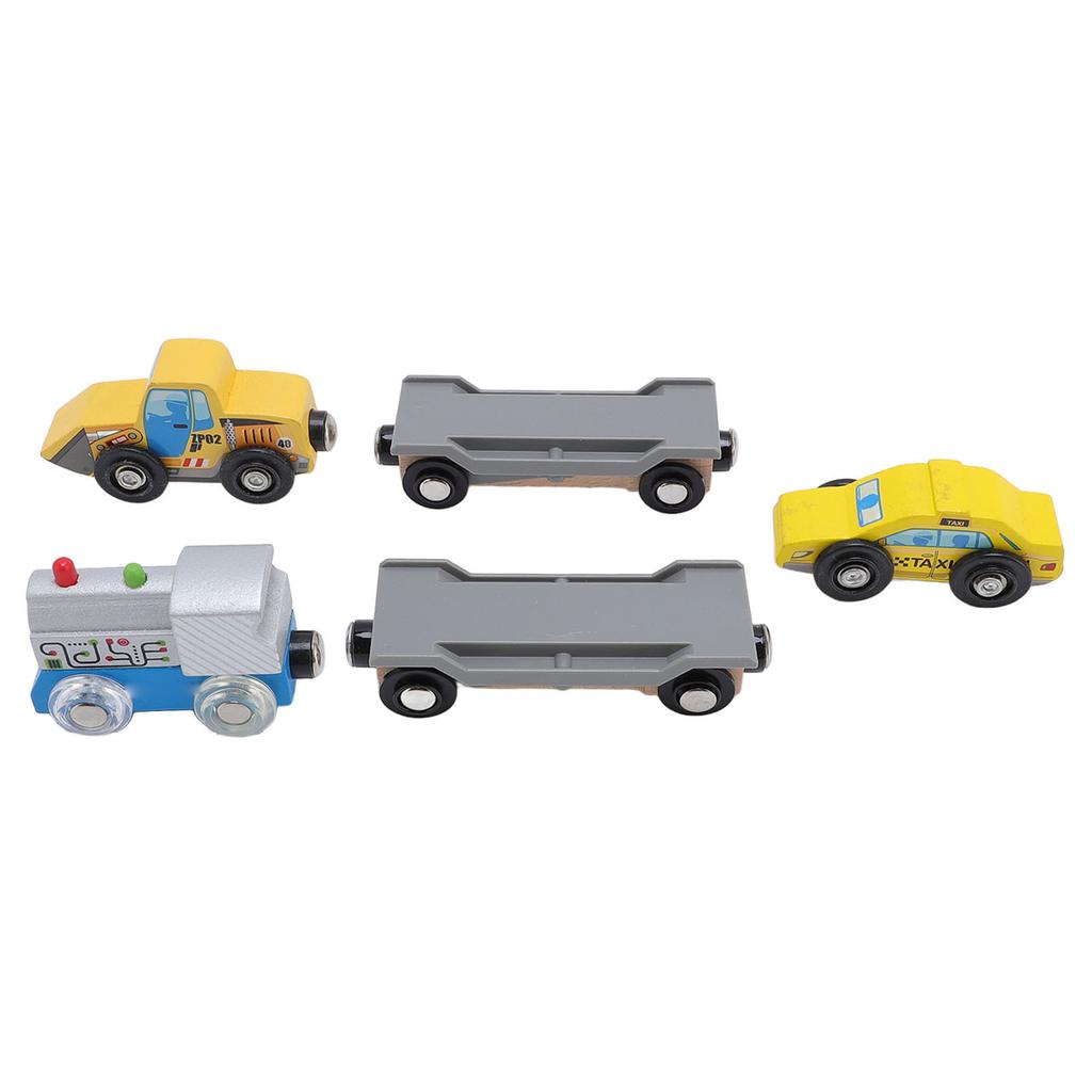 5pcs Children Wooden Track Train Accessories Multifunctional Scene Combination Track Train Toy for K