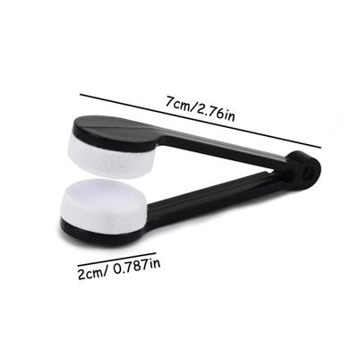 1PC New Creative Two-Side Portable Multifunctional Glasses Cleaning Rub Sunglasses Spectacles Microfiber Cleaner Brushes Wiping