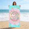 Unicorn Print Beach Towel, Large Microfiber Sand Free Quick Dry Towel for Beach Pool Camping Towels Bathroom Beach Towel