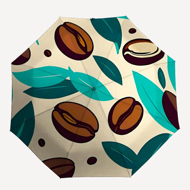 

1pc Coffee BeansAutomatic Folding Umbrella, Portable & Foldable Design with 8 Ribs, Casual Outdoor Accessory yy250804216