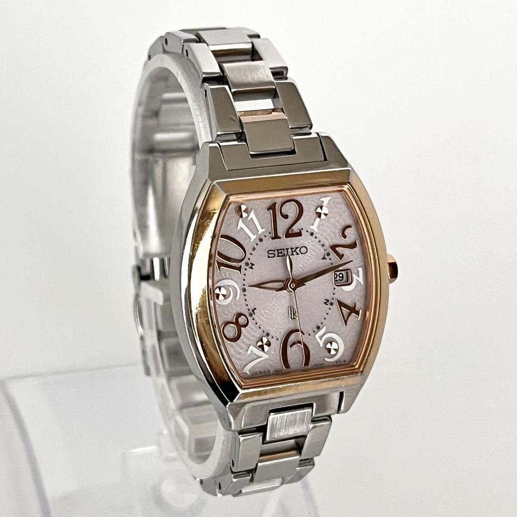 SEIKO Polished Lukia Excellent Pink Silver Gold s2396 Ladies' Watch, Radio-Controlled Solar, Dial