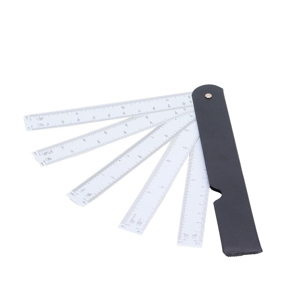 Multi Ratio Fan Shaped Ruler Plastic Scale Tools Durable Architect Scale Ruler Art Drawing