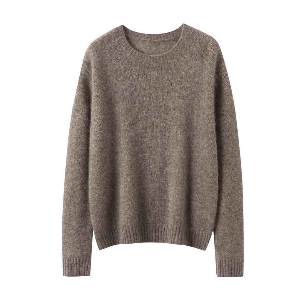 Le Kasha 2026 Damen Kaschmir Pullover mit Rundhalsausschnitt - Herbst/Winter Locker gestrickter Pullover