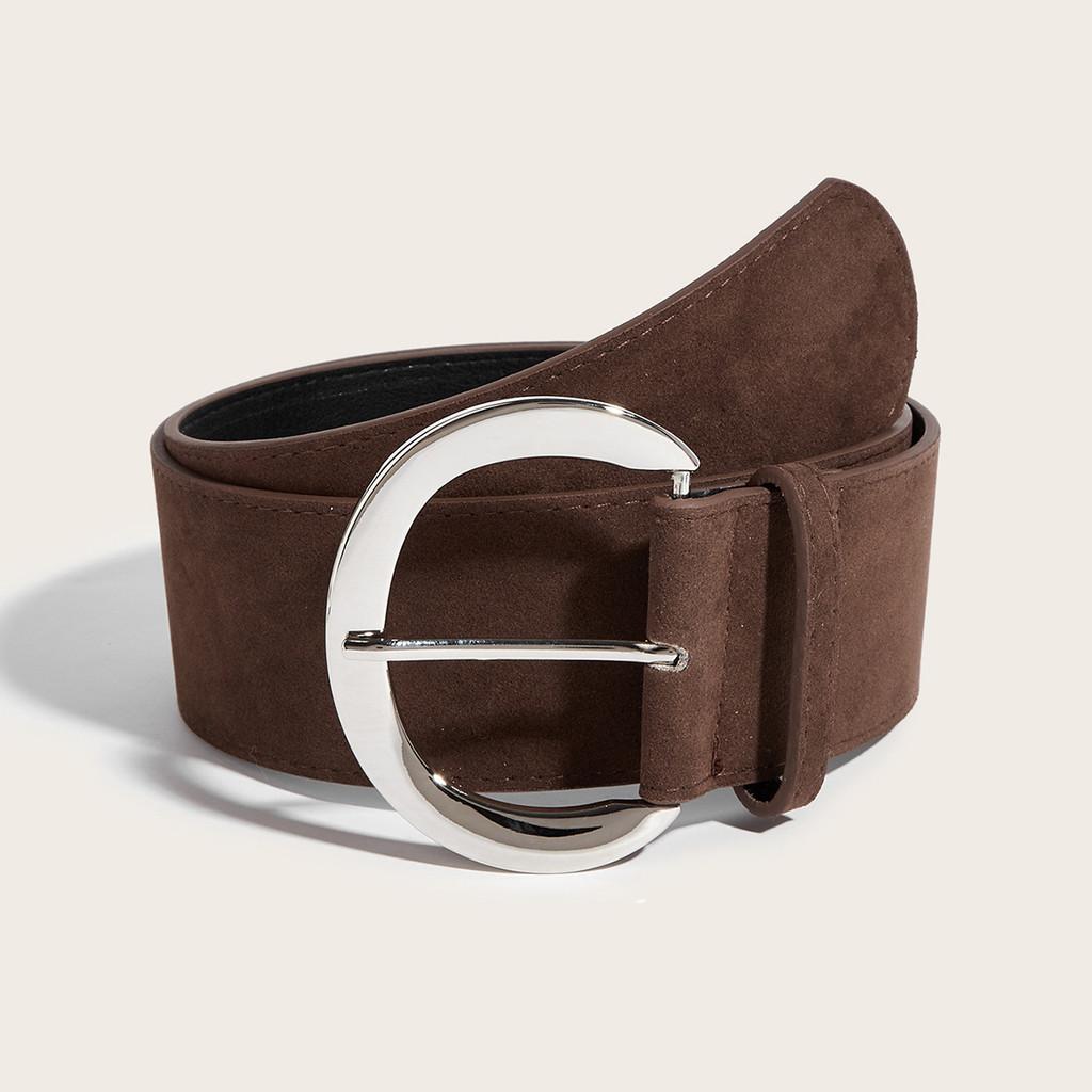 

Vintage Melard Wide Waist Belt For Men And Women With Square Closure And Fabric Material Style A