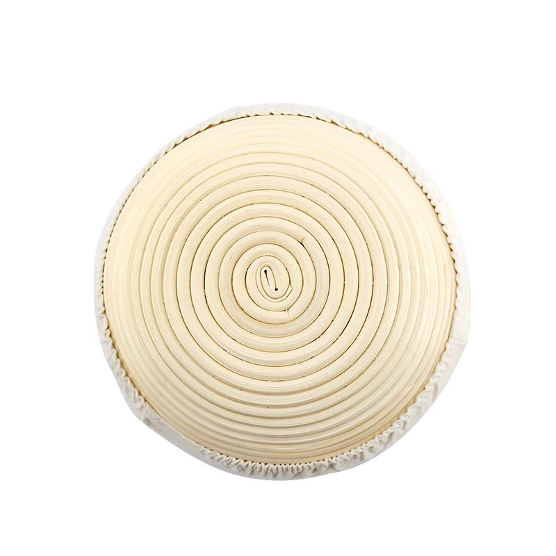 WTEMPO 1 zestaw Banneton Brotform 9 .8 cala Okrągły Koszyk do Fermentacji Chleba Miska Rattanowa z Płótnem