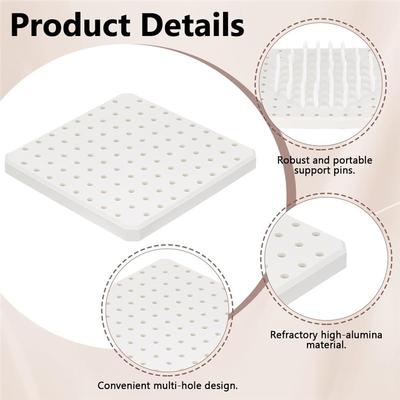 Premium- Firing Mat With About 60 Reusable Kiln Support Stilts 10 Pyramid Nails For Home Studio Clay Art Projects