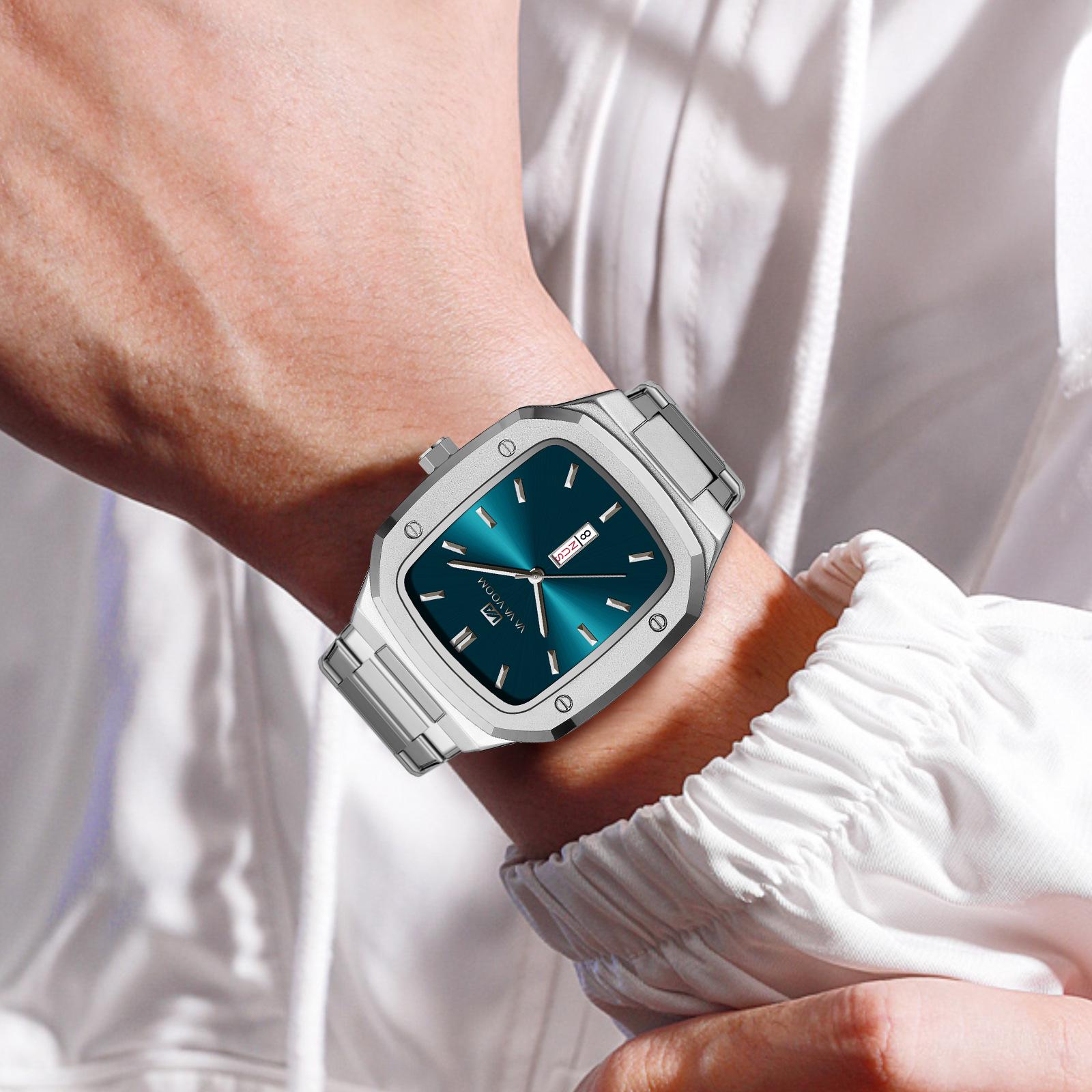 

Квадратные мужские модные часы Apple