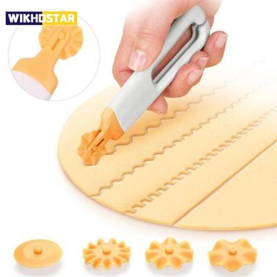 Cortador de masa con rodillo, de grado alimenticio, sin BPA, tamaño mini, ligero, herramienta para cortar masa ondulada, accesorios de cocina