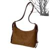 New Retro Commuter Large Capacity Matte Texture Shoulder Bag Suede Leather Commuter Tote Bag Underarm Bag