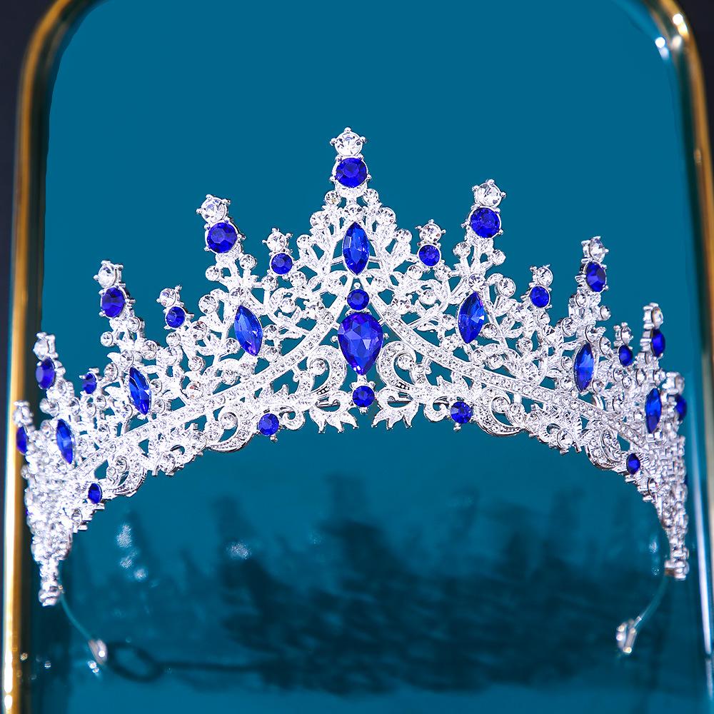 DIEZI Baroque Bridal Crown Headwear Crystal Hair Dress Accessories Tiara For Women Wedding Rhinestone Crown Hair Jewelry