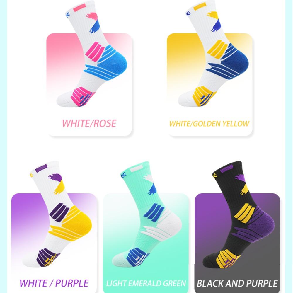Practical Basketball Socks for Man Kids Thickened Towel Bottom Professional Medium Tube Sports for Elite Running Cycling